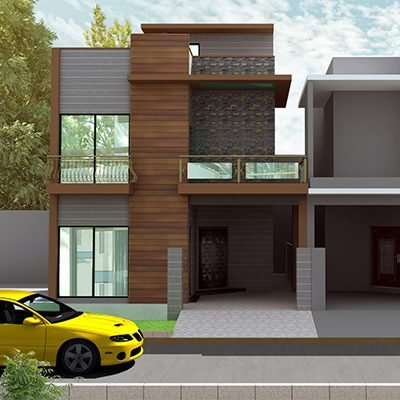 Modern House Elevation 25 x 45 5 Marla 2 Floors