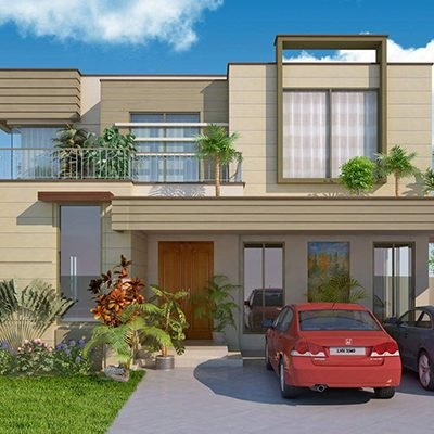 Modern House Elevation 45 x 90 1 Kanal 2 Floors