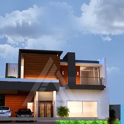 Modern House Elevation 45 x 90 1 Kanal 2 Floors
